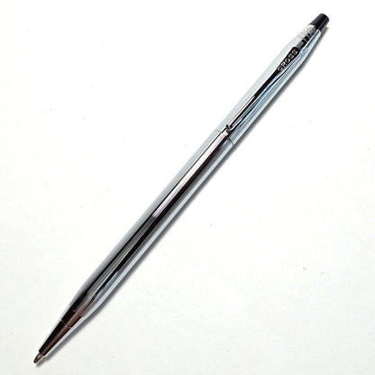 Cross Classic Century 3502 Ballpoint Pen Model Chrome Black with Silver Accents