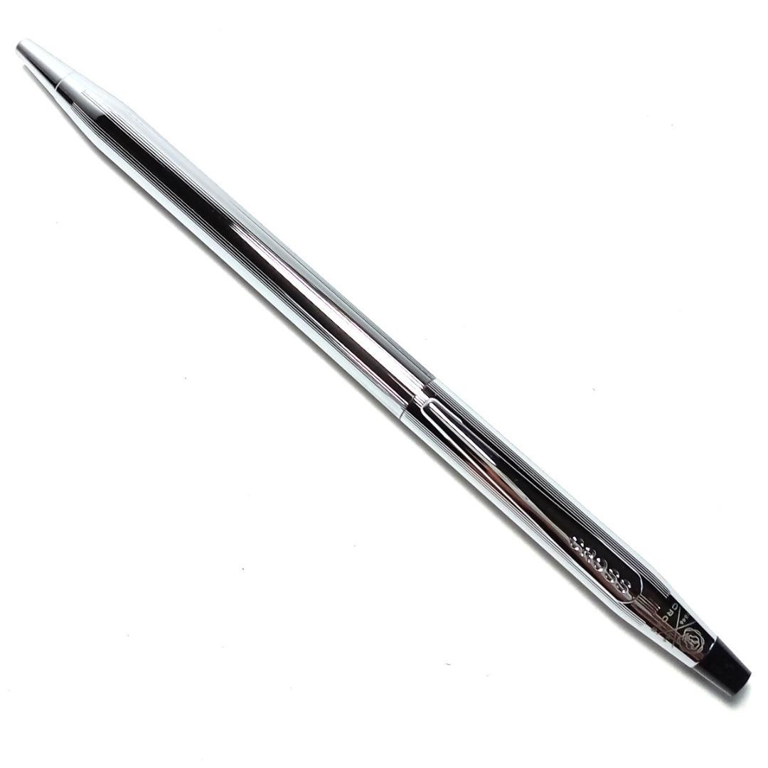 Cross Classic Century 3502 Ballpoint Pen Model Chrome Black with Silver Accents