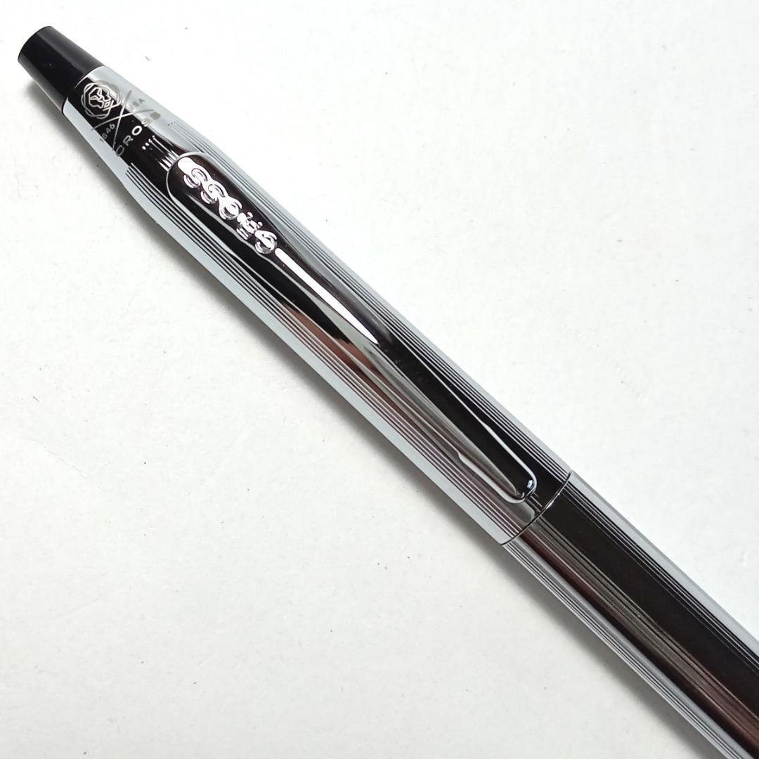 Cross Classic Century 3502 Ballpoint Pen Model Chrome Black with Silver Accents