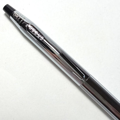 Cross Classic Century 3502 Ballpoint Pen Model Chrome Black with Silver Accents