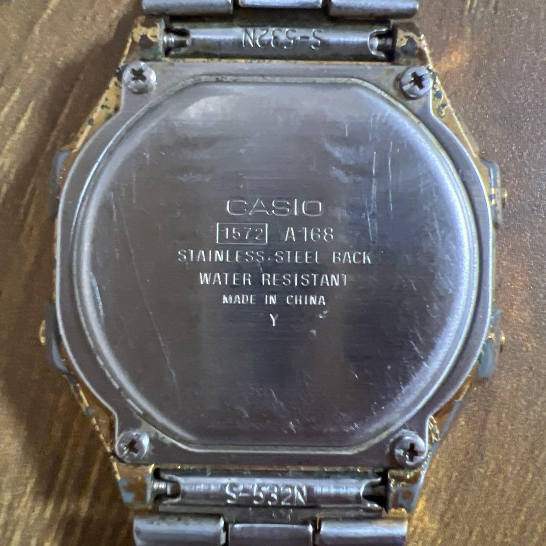 Casio A168 Gold Classic Digital Watch — Model 1572 — Japan Import