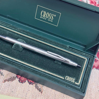 Cross Classic Century Ballpoint Pen with Chrome Finish and Case — Japan Import