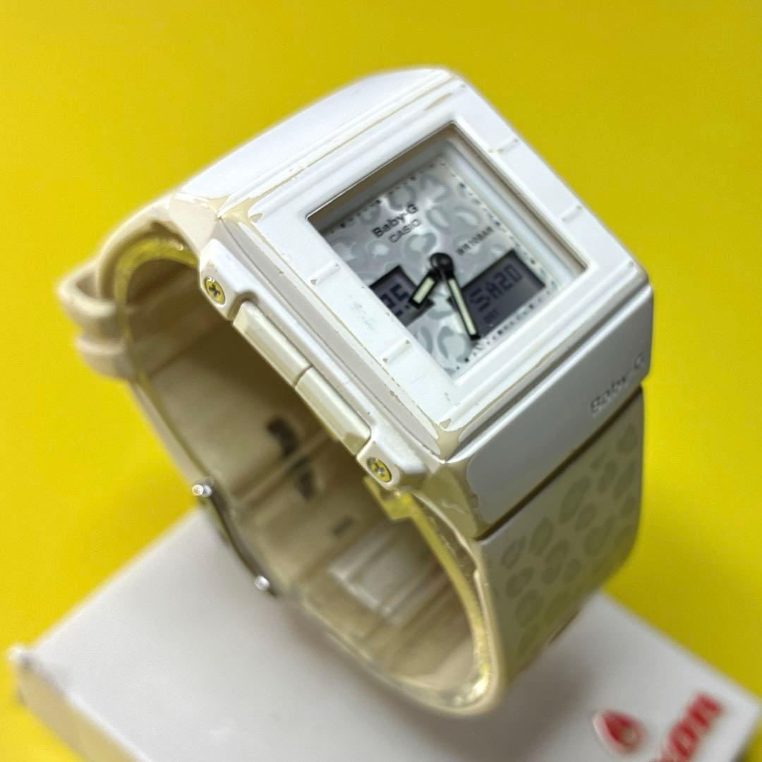 Casio Baby-G Ladies Analog-Digital Watch with Leopard Dial and Digital Layout
