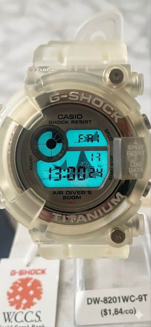 Casio G-Shock W.C.C.S. Limited Frogman DW-8201WC-9T Authentic Collectible — Japan Import