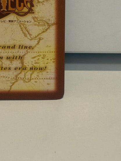 Bandai One Piece Monkey D Luffy S127 Rare Error Card from 2001 with print misalignment and minor wear