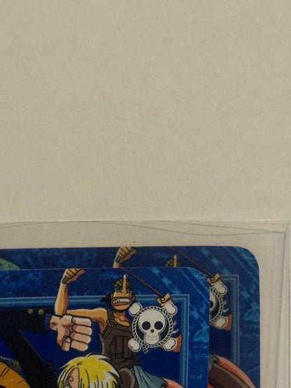 Bandai One Piece Monkey D Luffy S127 Rare Error Card from 2001 with print misalignment and minor wear