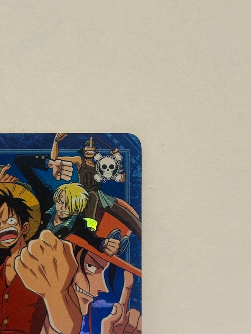 Bandai One Piece Monkey D Luffy S127 Rare Error Card from 2001 with print misalignment and minor wear