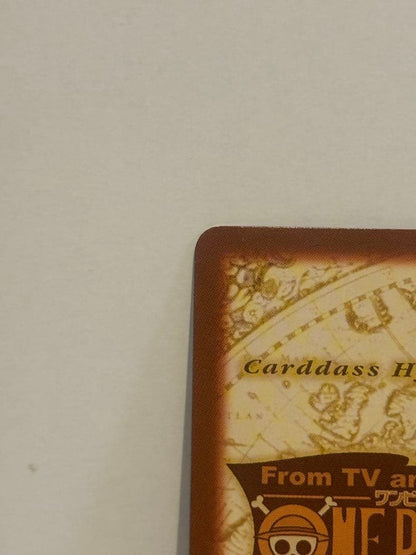 Bandai One Piece Monkey D Luffy S127 Rare Error Card from 2001 with print misalignment and minor wear