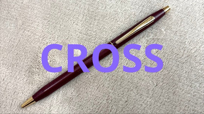 CROSS Classic Century Ballpoint Pen Burgundy with Gold Trim — Japan Import