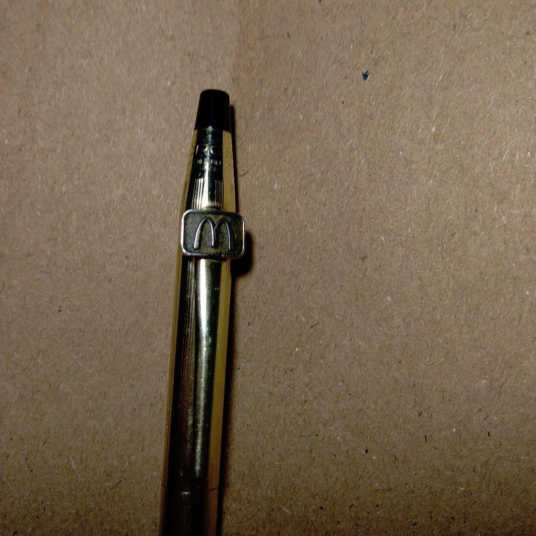 Cross Gold Twist Ballpoint Pen with McDonald's Logo Clip - Japan Import