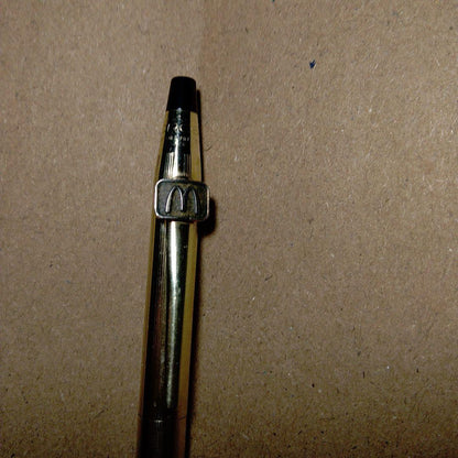Cross Gold Twist Ballpoint Pen with McDonald's Logo Clip - Japan Import