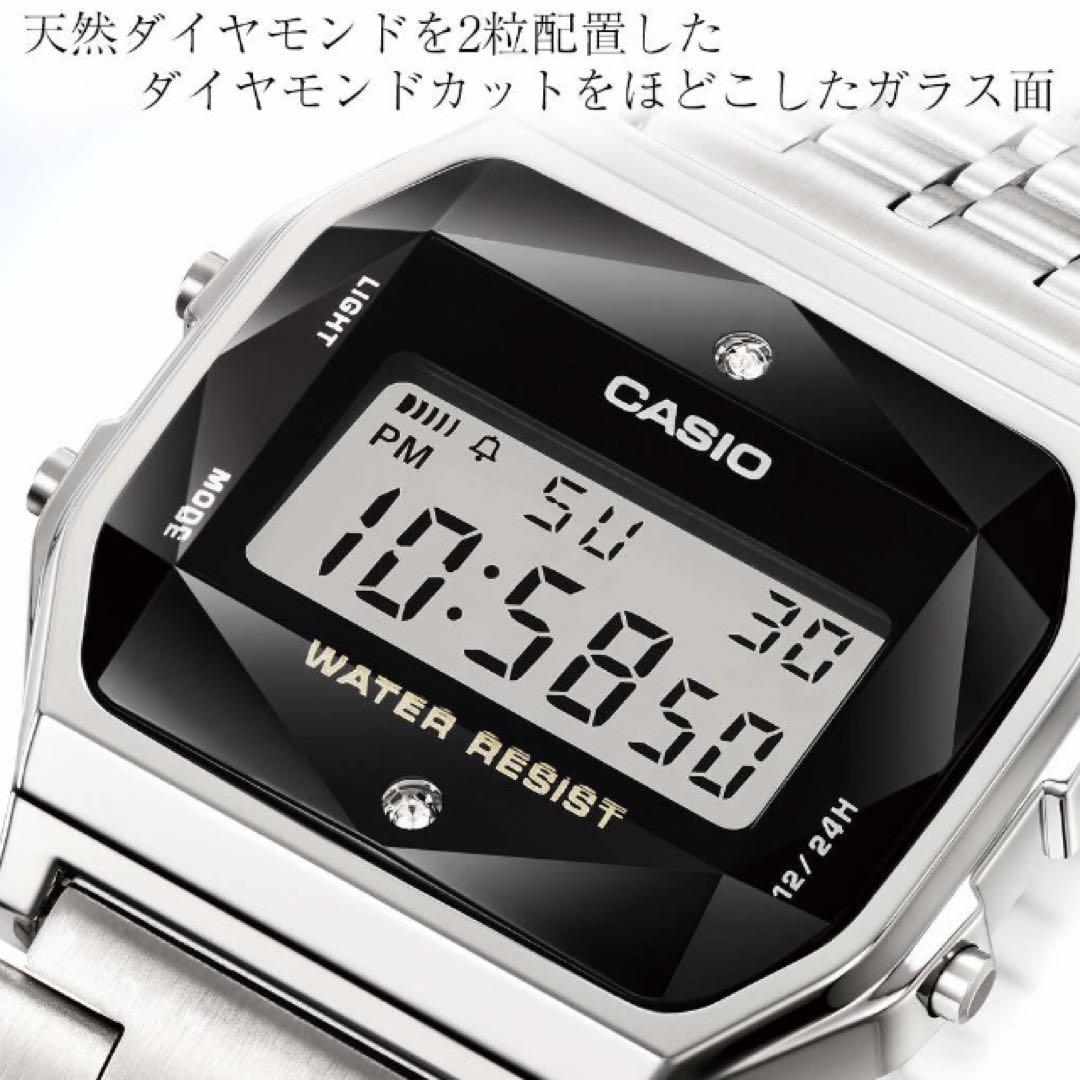 Casio A-159WAD-1 Diamond Accented Cheap Casio with Box — Japan Import