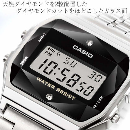 Casio A-159WAD-1 Diamond Accented Cheap Casio with Box — Japan Import
