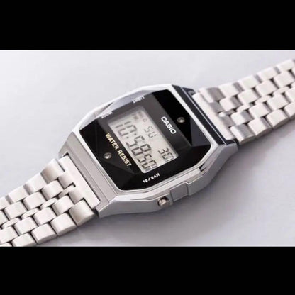 Casio A-159WAD-1 Diamond Accented Cheap Casio with Box — Japan Import
