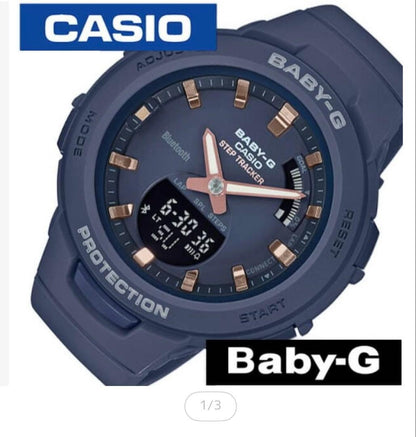Casio Baby-G Series BSA-B100-2AJF Bluetooth Navy Smartwatch with Step Tracker — Japan Import