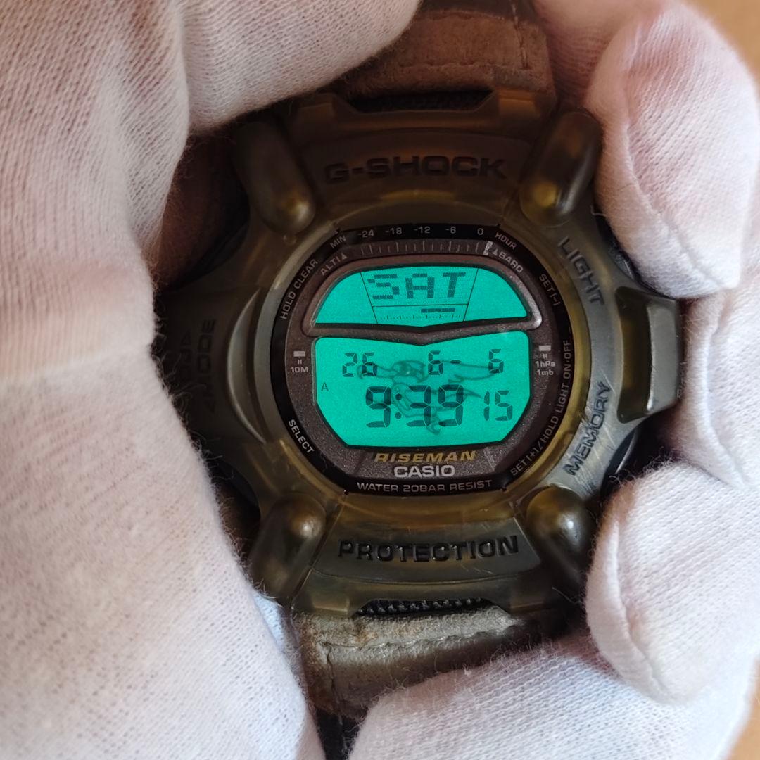 Casio G-Shock Riseman DW-9100 Skeleton Color with Titanium Back Cover Altimeter Barometer Thermometer — Japan Import