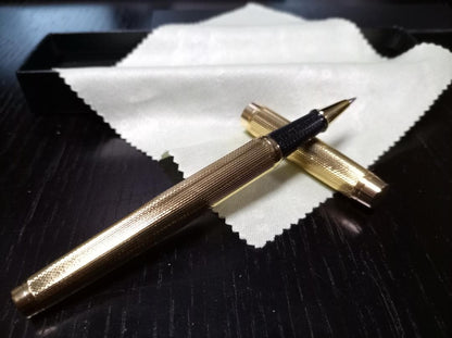 Brandless Elegant Champagne Gold Ballpoint Pen with Black Gel Refill