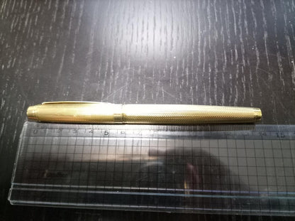 Brandless Elegant Champagne Gold Ballpoint Pen with Black Gel Refill
