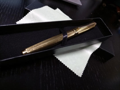 Brandless Elegant Champagne Gold Ballpoint Pen with Black Gel Refill