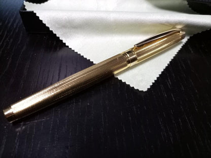Brandless Elegant Champagne Gold Ballpoint Pen with Black Gel Refill