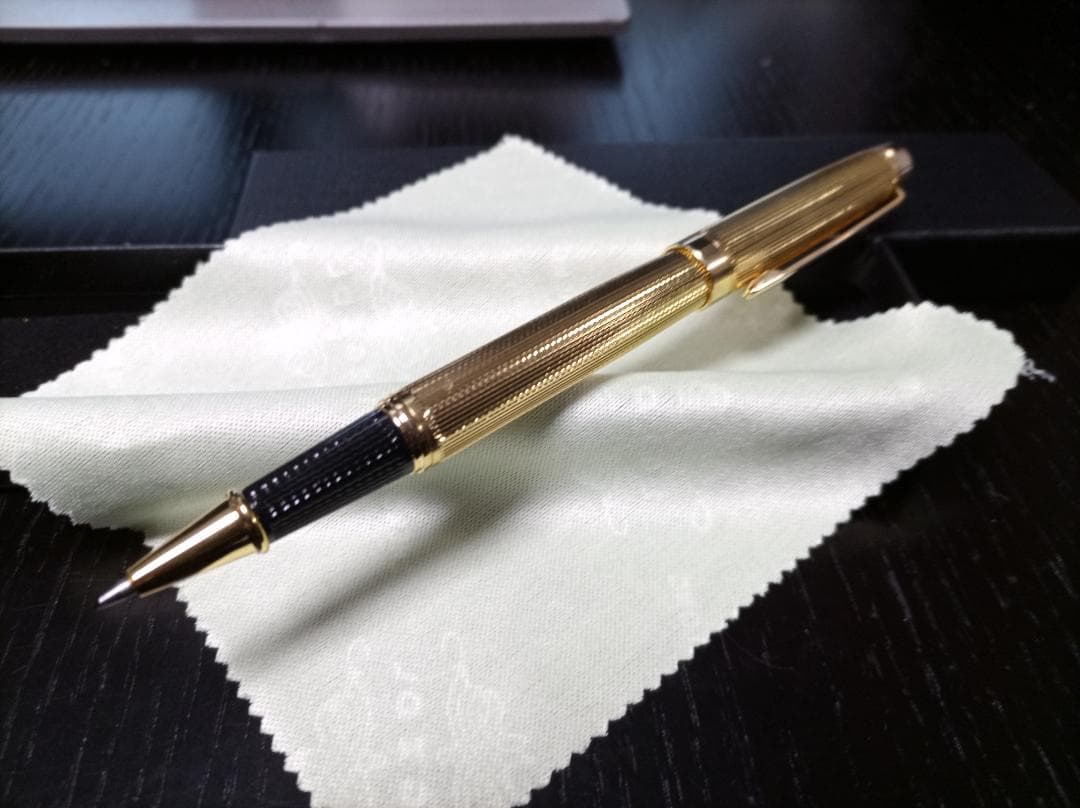 Brandless Elegant Champagne Gold Ballpoint Pen with Black Gel Refill