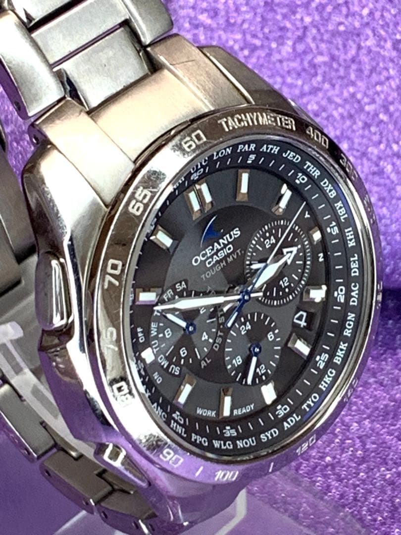 Casio Oceanus OCW-T600 Black Titanium Chronograph Watch — Japan Import