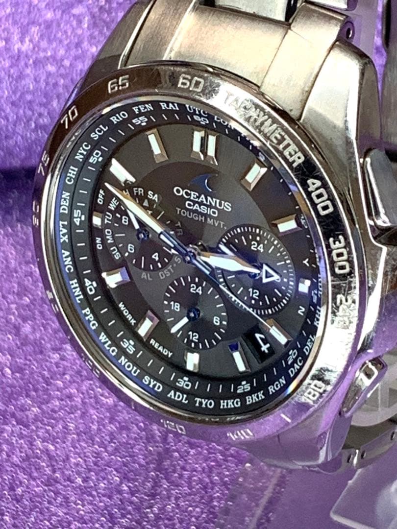 Casio Oceanus OCW-T600 Black Titanium Chronograph Watch — Japan Import