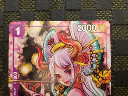 Oiran Yamato P-046 One Piece magazine insert showing front with new condition and minor scratch on back
