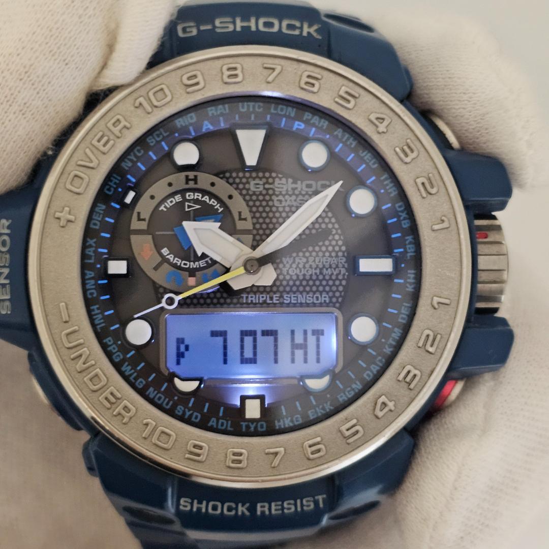 Casio G-Shock Gulfmaster GWN-1000-2B Triple Sensor Solar Watch — Japan Import