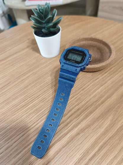 Casio G-Shock Digital Watch Denim Blue Model DW-5600DE-2JF Japan Import