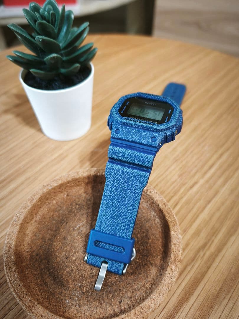 Casio G-Shock Digital Watch Denim Blue Model DW-5600DE-2JF Japan Import