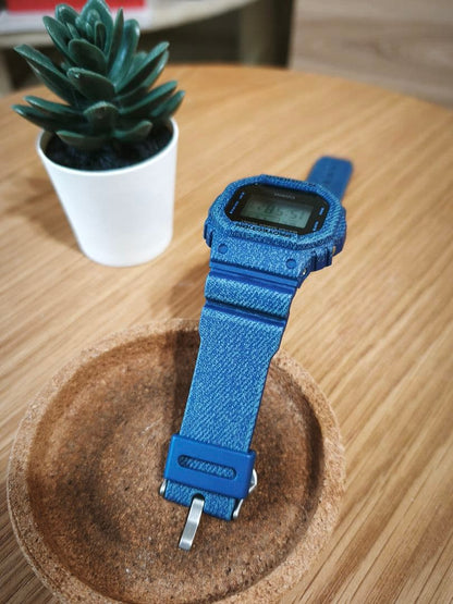 Casio G-Shock Digital Watch Denim Blue Model DW-5600DE-2JF Japan Import