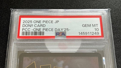 Bandai One Piece Day 25 Don! Card graded PSA 10 Gem Mint limited edition Japan import