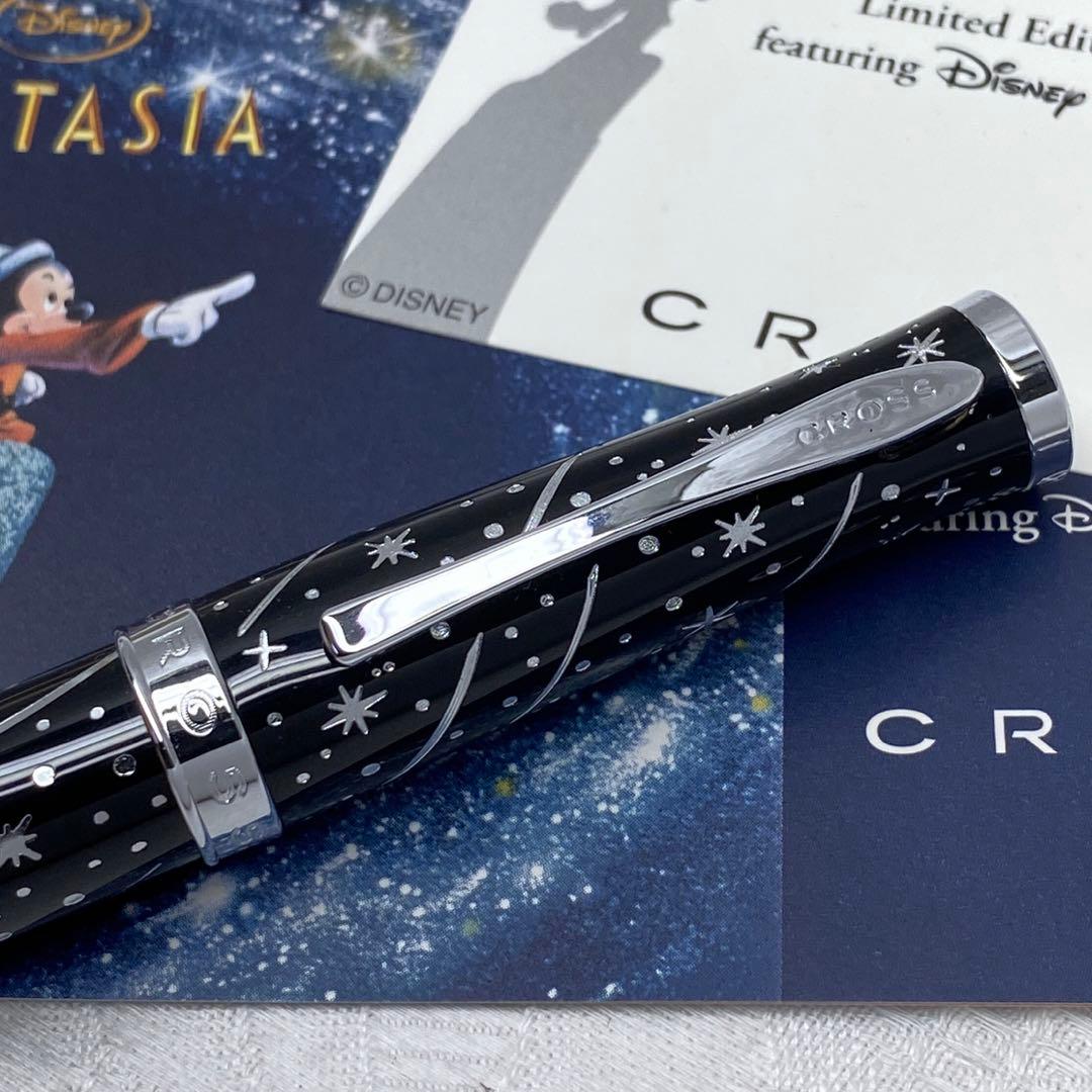 Cross Disney 110th Anniversary Fantasia Limited Edition black and silver ballpoint pen with serial number engraving