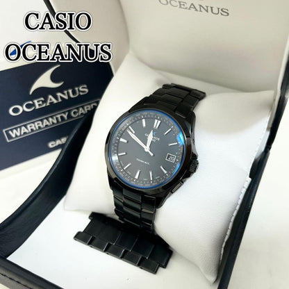 Casio Oceanus OCW-S100 Solar Radio Analog Watch with Black Dial