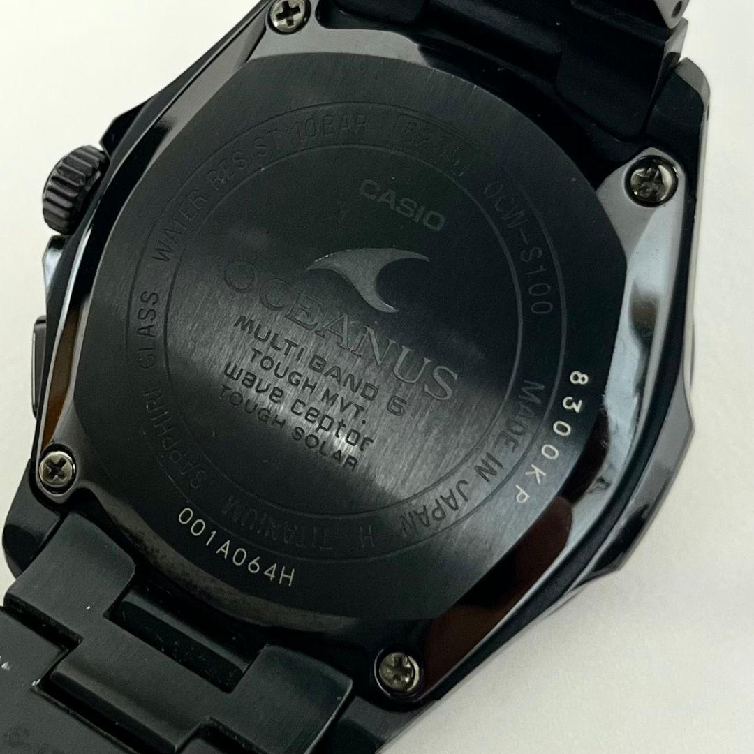 Casio Oceanus OCW-S100 Solar Radio Analog Watch with Black Dial