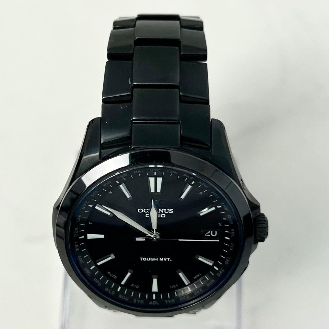 Casio Oceanus OCW-S100 Solar Radio Analog Watch with Black Dial
