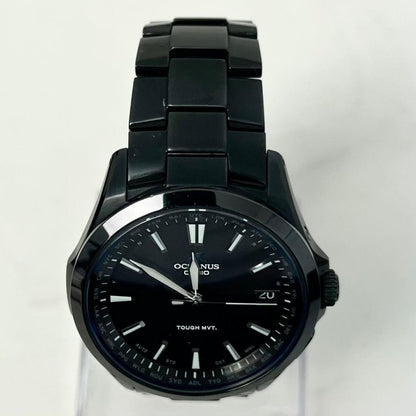 Casio Oceanus OCW-S100 Solar Radio Analog Watch with Black Dial