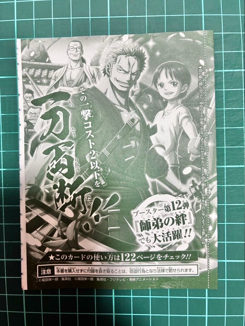 One Piece Card Game Roronoa Zoro P-094 limited edition card from V Jump July 2025 issue Japan import