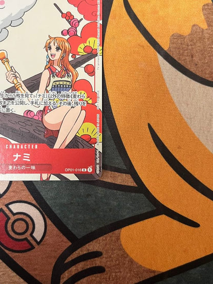 One Piece Card Game Matching Battle Promo Nami trading card in Japanese language, single card shown