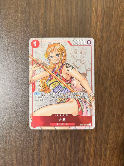 Nami One Piece R-P OP01-016 Premium Card Collection 25th Anniversary Edition in protective sleeve and loader