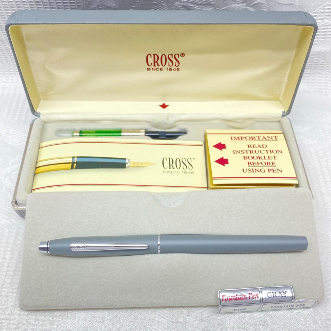 Cross Penmanship Set in Matte Gray with Cartridge Converter and Case