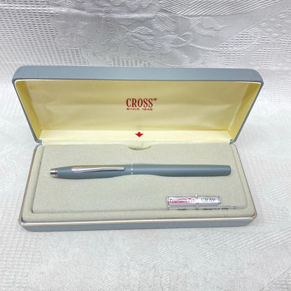 Cross Penmanship Set in Matte Gray with Cartridge Converter and Case