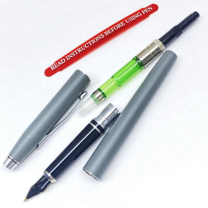 Cross Penmanship Set in Matte Gray with Cartridge Converter and Case