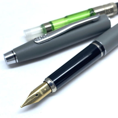 Cross Penmanship Set in Matte Gray with Cartridge Converter and Case
