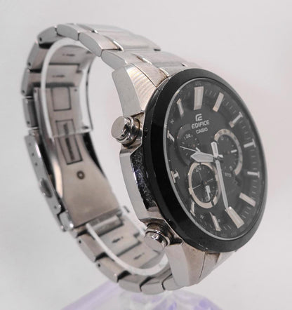 Casio Edifice EQW-T640 Radio Solar Watch Black Dial Silver Men’s - Japan Import