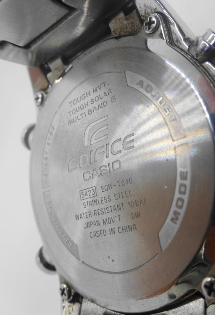Casio Edifice EQW-T640 Radio Solar Watch Black Dial Silver Men’s - Japan Import