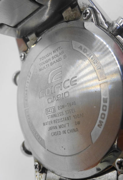 Casio Edifice EQW-T640 Radio Solar Watch Black Dial Silver Men’s - Japan Import