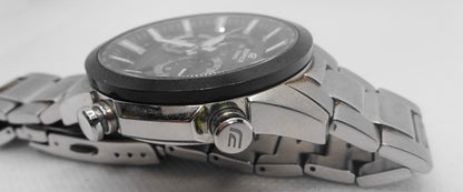 Casio Edifice EQW-T640 Radio Solar Watch Black Dial Silver Men’s - Japan Import