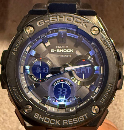 Casio G-Shock GST-W100G Radio Wave Solar Watch Black